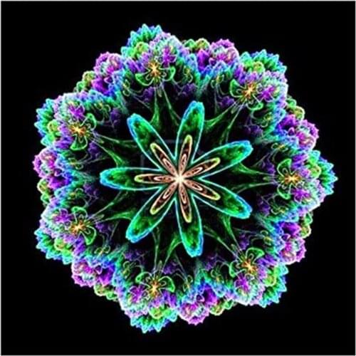 Region Mandala Printed Canvas 11CT Cross Stitch DIY Embroidery Full Kit DMC Threads Painting Handicraft Sewing Mulina