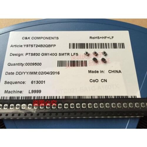 Original new 100% import PTS830 GM140 G SMTR LFS touch switch 3.5*2.6*1.4 miniature