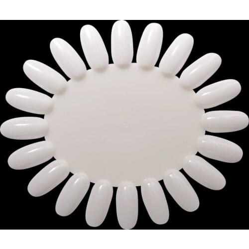 Sunflower Shape Round Nail Art False Nail Palette Nail Gel Polish Varnish Color Practice Card Tip Board Manicure Tool