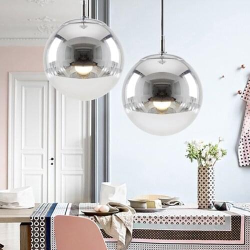 Fixtures Pendant-Lamp Hanging-Glass Loft Restaurant-Bar Bedroom Living-Room Kitchen E27