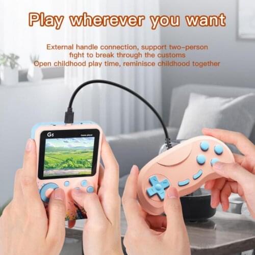 3.0 Inch Mini Handheld Game Player Built-in 500 Games Portable Game Console LCD Sreen Macaron Gaming Player Support TV For Kids