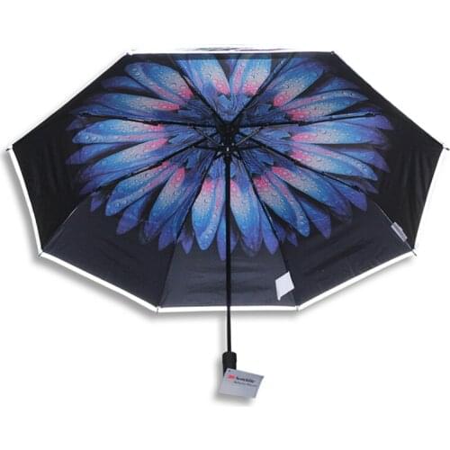 Portable Travel Outdoor Umbrella Folding Small Reflective Umbrella Pouch Windproof Parasolki Damskie Mini Pocket Parasol EA60YS