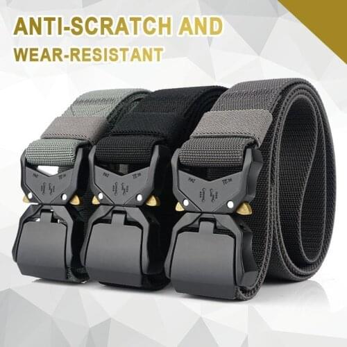 New Army Style Combat Belts Quick Release Tactical Mens Belt Outdoor Hunting Tactical Belt Multi-function Canvas Belt
