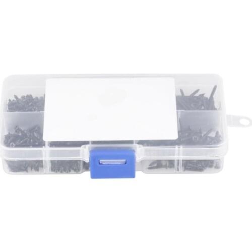 ABSF 800Pcs/Lot M2 Cross Screws Self Tapping Screws Carbon Steel Countersunk Flat Cross Head Screw Bolt Set Assortment Kit Black