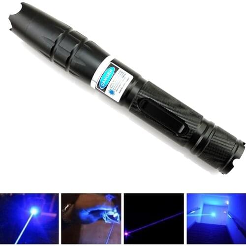 Tactical Blue Laser pointer 450nm 10000m Focusable Powerful Laser Pointer That Burn Flashlight Burn Matches / Firecrackers
