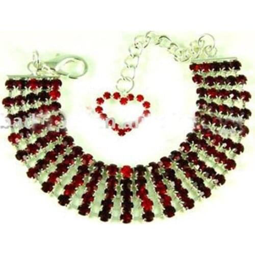 Dog Necklace Rhinestones, Crystal Puppy Necklace Cat Necklace Pet Jewelry Rhinestones