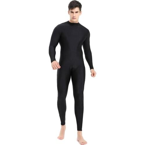 SPEERISE Adult Full Body Long Sleeve Unitard Mens Spandex Unitards Gymnastic Turtleneck Bodysuit Plus Size Zentai Dance Wear