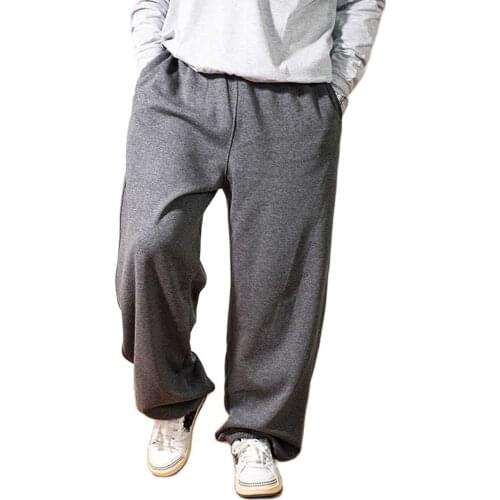 Trend Loose Baggy Harem Track Pants Men Casual Joggers Streetwear Sweatpant Plus Size Hip Hop Sweat Pants Cotton Male Trousers