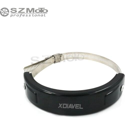 For DUCATI XDIAVEL Silencer Exhaust Protector Can Cover Round Oval SILICONE Motorcycle Scope 100MM-140MM Logo protect 2016