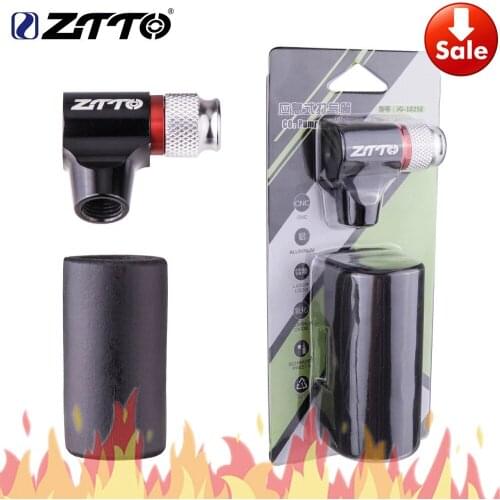 ZTTO Bicycle CO2 Pump CO2 Cartridge Adapter Mount High Pressure FV AV Compatible Schrader Presta Valve Bike Tire Air Pump