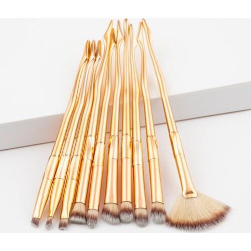 10 Pcs/set Makeup Brushes Set for Legs and Eyes, fan-shaped Brush eyeshadow Brush makeup tools