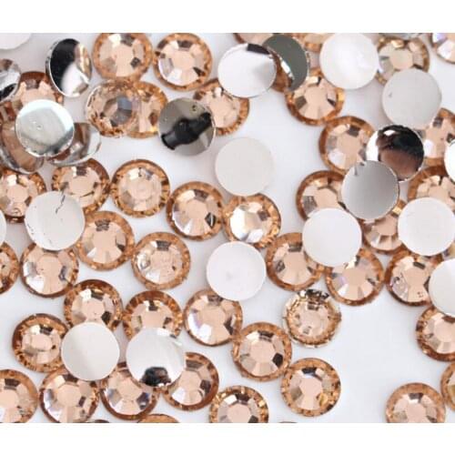 2MM 3MM 4MM 5MM 6MM Bling Peach Color Non HotFix Resin Rhinestones Flatback Resin Stones no Glue for Arts Decoration