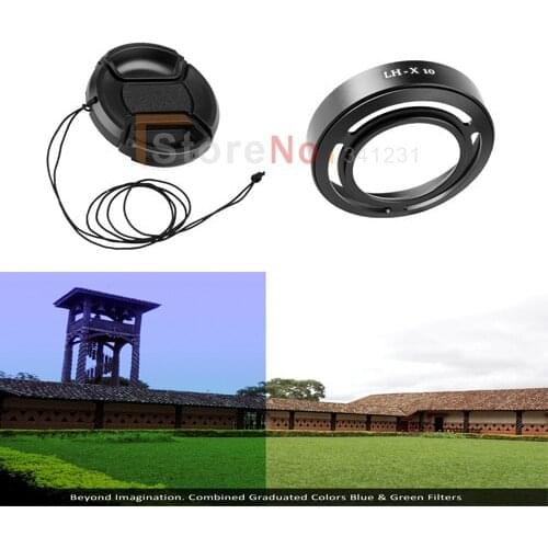 10set 3 ni1 LH-X10 Lens Hood for Fujifilm FinePix X10 X20 with 52mm adapter ring + Lens cap Cover