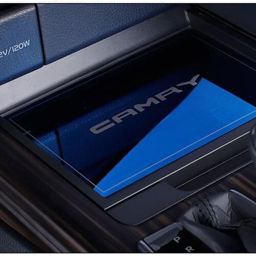 Stainless steel Car Interior central control storage box sequins decorative frame for Camry 2018 auto Accessories car styling