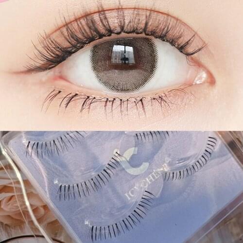 ICYCHEER 4 Pairs Makeup Air sensation lightweight False Eyelashes Fake Eye Lash Extension Nude Beauty Makeup Natural Party Bride