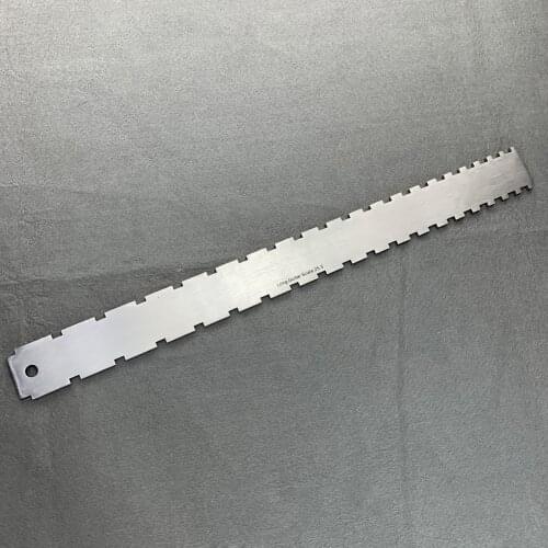 FLEOR Guitar Notched Ruler Guitar Neck Straight Edge Ruler Dual Scale Measuring Tool