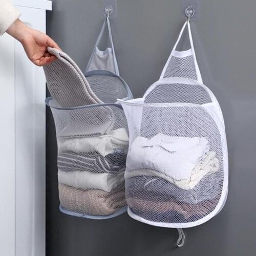 Laundry Basket Foldable Classification Storage Polyester Space-Saving Clothes Hamper for Home