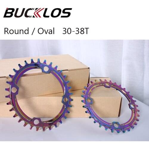 MTB Crankset 104BCD Narrow Wide bike Chainring Aluminum alloy CNC Oval Chain Ring Round 30/32/34/36/38T Crank Set bicycle parts