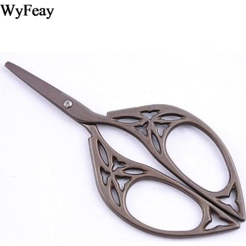 Stainless Steel European handicraft Embroidery Antique Retro classic Vintage Floral Tailor Scissors Booking Sewing Shears Tools