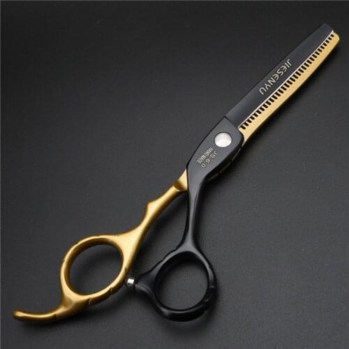 "6 Inch Hairdressing Scissors Flame Screw Hair Scissors Comb Set Professional Salon Hair Cutting Thinning Scissors Model Number"