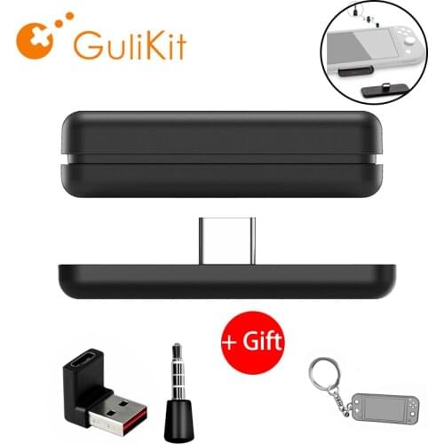 Gulikit Route Air Pro Bluetooth Audio Type-C Transmitter with Microphone for Nintendo Switch & Switch Lite For PS4 PS5 PC