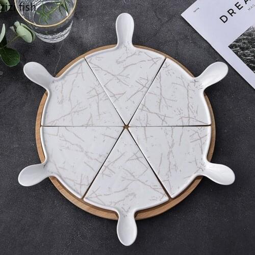 Pizza Tableware Plates Porcelain Dinner Plates Western Food Steak Pizza Noodle Salad Japanese Dishes and Plates Sets Decoration