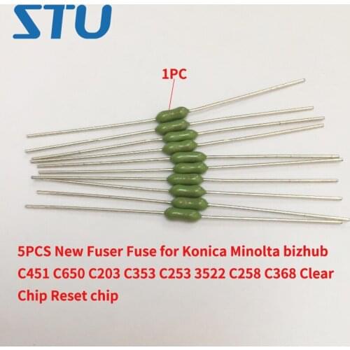 5PCS New Fuser Fuse for Konica Minolta bizhub C451 C452 C650 C203 C353 C253 3522 C258 C308 C368 Clear Chip Reset chip