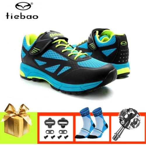 TIEBAO Cycling shoes men sapatilha ciclismo mtb self-locking breathable non-slip mountain bike outdoor leisure shoes TB22-1406