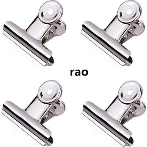 High quality Platinum 50mm 38mm 31mm 22mm Round Clamp Paper Bookmark Clips Memo Clip Student School Office Supplies paperclips