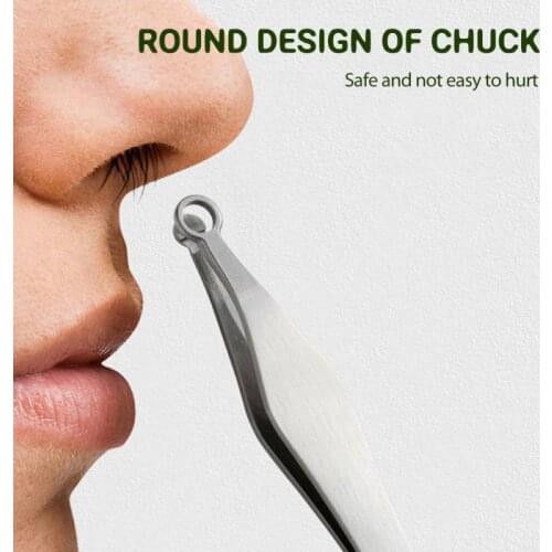 1 Pcs Professional Round Nose Hair Clip Stainless Steel Nose Hair Tweezers Nose Hair Trimmer Eyebrow Scissors Nose Hair Removal