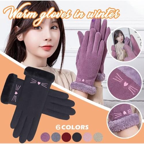Womens Winter Gloves Winter Outdoor Plus Velvet Thicken Keep Warm Casual Windproof Tactical Breathable Cycling Gloves Hotting