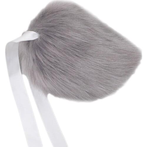 Girls Animal Rabbit Cat Ears Plush Hair Hoop with Heart Lolita Lovely Party Headdress Cosplay Party Kawaii Accessories