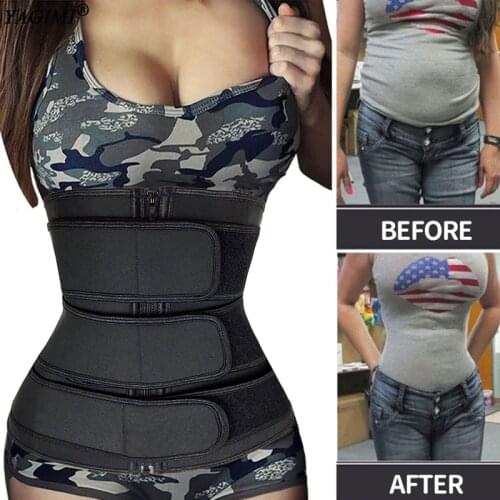 Women Colombian Waist Trainer Girdles Sauna Sweat Belt Workout Fitness Slimming Belt Sheath Belly Tummy Control Shapewer Fajas