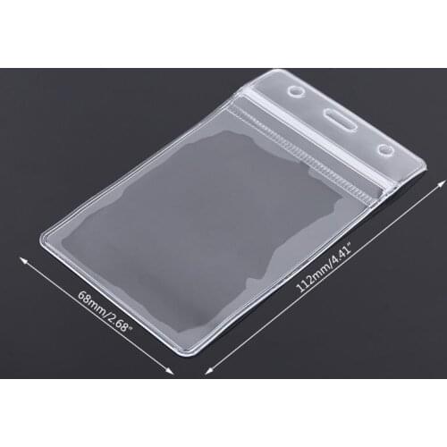066F Popular Clear PVC Badge Work Exhibition ID Name Waterproof Card Holders 5X