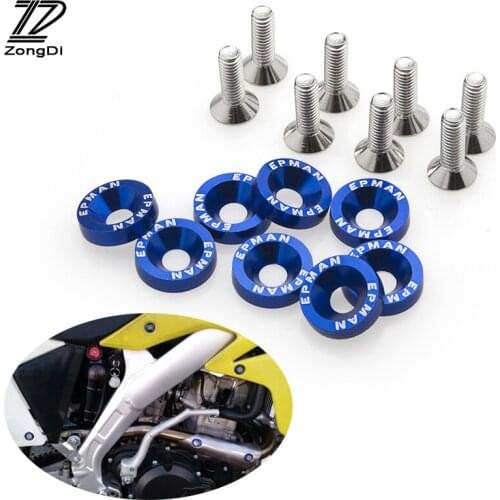 ZD Car Styling Modified Screw Gaskets 6 Colors For Renault Megane 2 3 Duster VW Touran Passat B6 Golf 7 T5 T4 Fiat 500 10 pcs