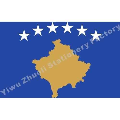 Kosovo 2008 Flag 3x5FT empire flag/history flag/State Flag/Activity/parade Liberation Army UCK Iron on