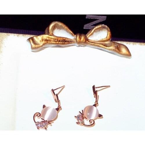 2021 Trend Cute Kitten Earrings for Women Jewelry for Women 2021 Y2k Jewelry Soft Girl Gift To Girlfriend