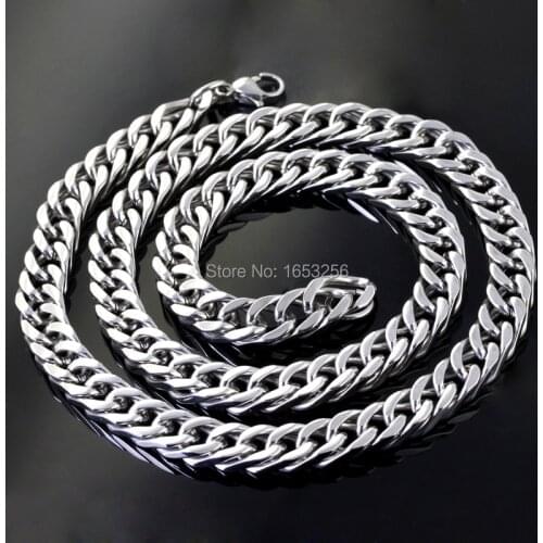 23.6"*10MM Heavy Polished Stainless Steel Men Cowboy Chain Necklace fashion Gifts