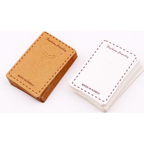 4.4x6.5cm 100pcs/lot Paper Card Pendants Display Packaging Card Favor Jewelry Earrings Card Cute Price Label Jewelry Tag Cards
