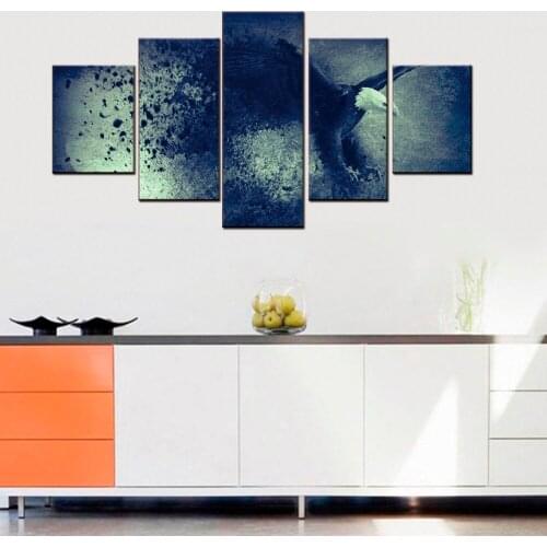 5 Panels Wall Art Painting Bald Eagle In Flight To Pictures Prints On Canvas Animal The Picture Decor Oil For Home Decor