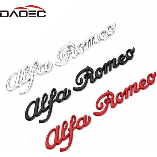 Car 3D Metal Decals Sticker For Alfa Romeo Letters Logo Giulia Giulietta Stelvio Car Trunk Body Emblem Badge Styling Stickers