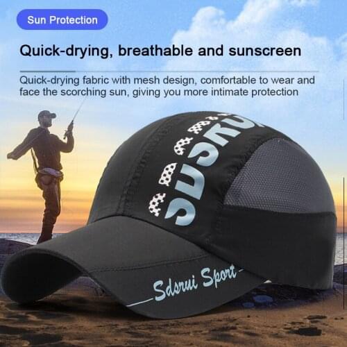 Unisex Baseball Cap Thin Mesh Portable Quick Dry Breathable Sun Hat For Golf Tennis Running Hiking Camping Fishing