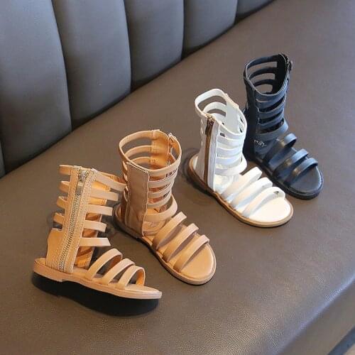 Fashion Roman Boots Hot Sell Summer High-top Girls Sandals Sandals Toddler Child Sandals Kids Gladiator Girls High Quality Shoes