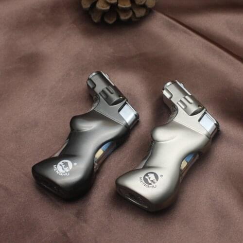 Butane Jet Grip Lighter Cigar Torch Turbine Lighter Fireproof Windproof Spray Gun 1300 C No Gas Cigarette Accessories
