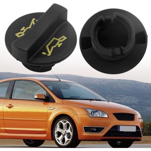 Black ABS Inner Tank Covers Engine Oil Filler Cap for Ford Fiesta Focus C-MAX Escort Fusion YS4G6766AA Fuel Supply System
