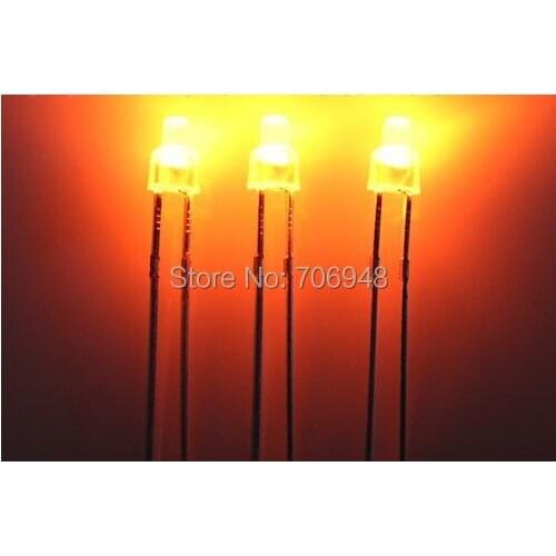 Diffused flat top 2mm orange led diode