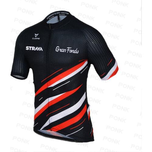 STRAVA Cycling Jersey Bike Jersey for Men Anti-sweat Bicycle Team Males' Short Sleeve Cycling Shirts UV Protection MTB Clothing
