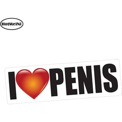HotMeiNi 13cm x 3.9cm Car Styling I LOVE PENIS decal sticker bumper jdm PRANK joke funny gay fun Car Sticker Waterproof