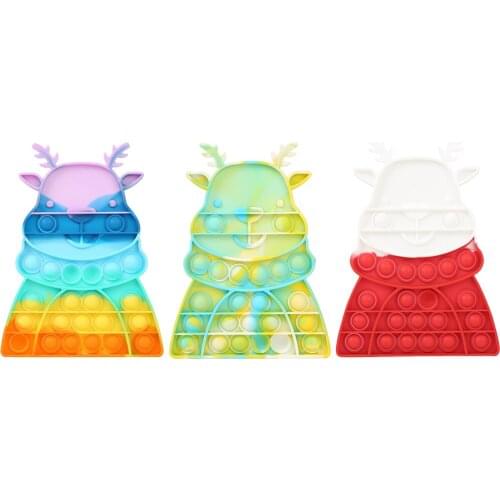 Fidget Reliver Stress Toys Rainbow Push Bubble Antistress Toy Dimple Sensory Toy To Relieve Autism Antistress Game Toys