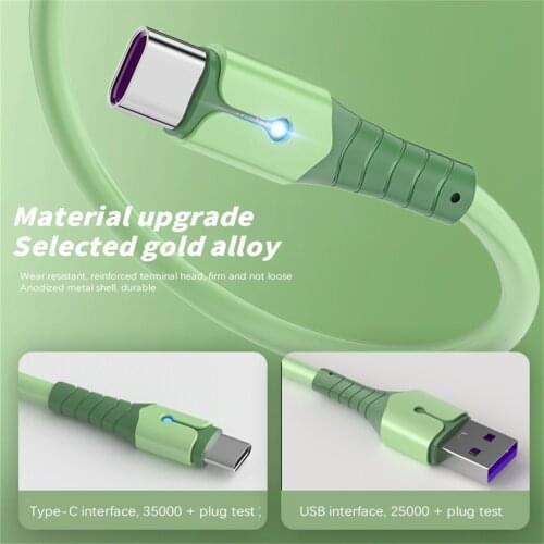 USB Type C Cable For Xiaomi Redmi K20 Pro Type-C Cable Silicone Braided USB C Fast Charger Cord For Samsung Galaxy S8 Phone 1M
